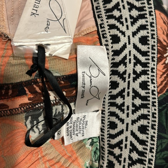 NWT BYRON LARS Beauty Mark Floral Jacquard Brocade Blue Jogger Pants 10 12 - Picture 9 of 12